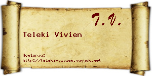 Teleki Vivien névjegykártya
